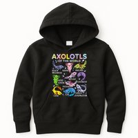 Axolotls Of The World Axolotl Kawaii Animals Salamander Kids Hoodie