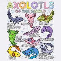 Axolotls Of The World Axolotl Kawaii Animals Salamander Garment-Dyed Sweatshirt