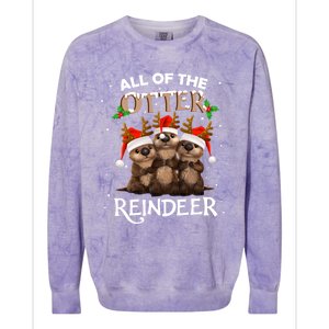 All Of The Otter Reindeer Christmas Funny Cute Gift Colorblast Crewneck Sweatshirt