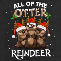 All Of The Otter Reindeer Christmas Funny Cute Gift 11oz C Handle Ceramic Mug