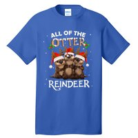 All Of The Otter Reindeer Christmas Funny Cute Gift Tall T-Shirt