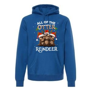 All Of The Otter Reindeer Christmas Funny Cute Gift Premium Hoodie