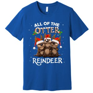 All Of The Otter Reindeer Christmas Funny Cute Gift Premium T-Shirt