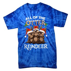 All Of The Otter Reindeer Christmas Funny Cute Gift Tie-Dye T-Shirt