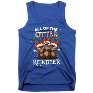 All Of The Otter Reindeer Christmas Funny Cute Gift Tank Top