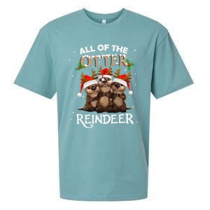 All Of The Otter Reindeer Christmas Funny Cute Gift Sueded Cloud Jersey T-Shirt