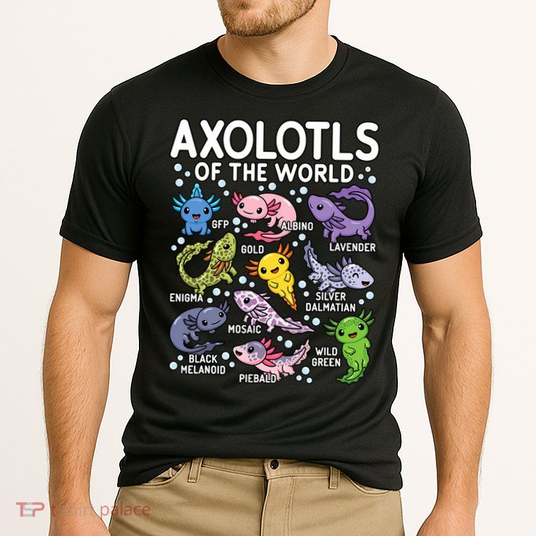 Axolotls Of The World Cute Kawaii Axolotl Performance Shirt