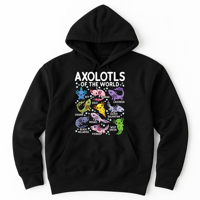 Axolotls Of The World Cute Kawaii Axolotl Hoodie