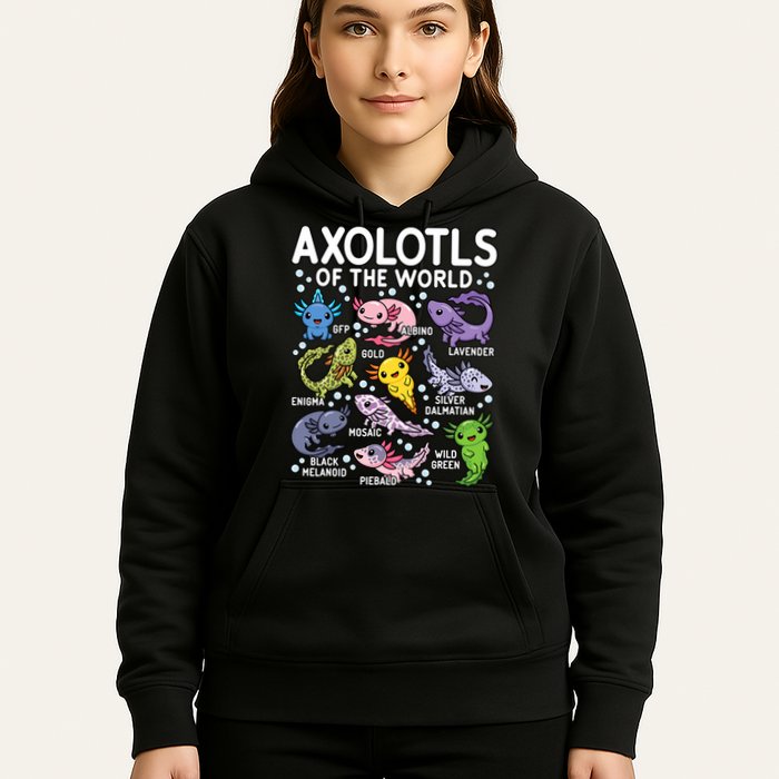 Axolotls Of The World Cute Kawaii Axolotl Hoodie