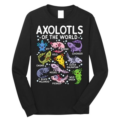 Axolotls Of The World Cute Kawaii Axolotl Long Sleeve Shirt
