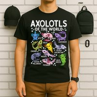 Axolotls Of The World Cute Kawaii Axolotl T-Shirt