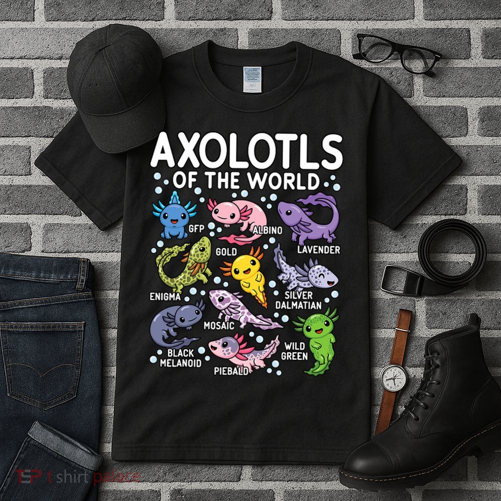 Axolotls Of The World Cute Kawaii Axolotl Tall T-Shirt
