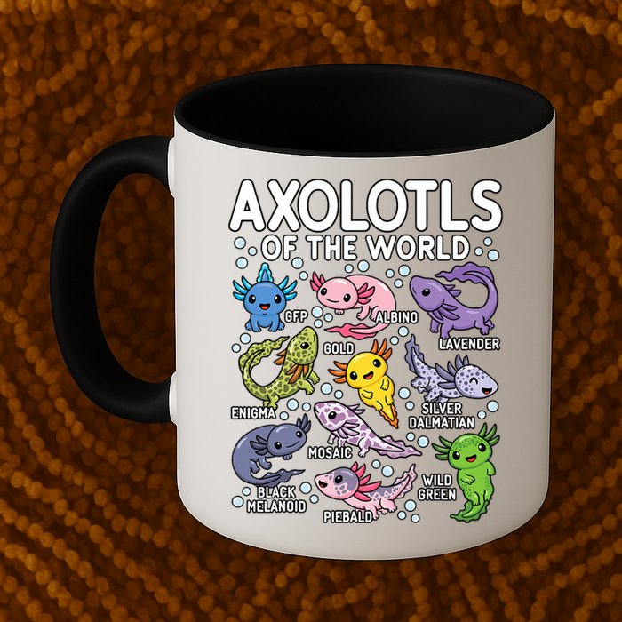 Axolotls Of The World Cute Kawaii Axolotl Mug