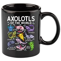 Axolotls Of The World Cute Kawaii Axolotl 11oz C Handle Ceramic Mug
