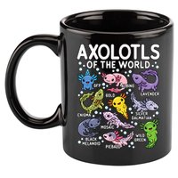 Axolotls Of The World Cute Kawaii Axolotl 11oz C Handle Ceramic Mug