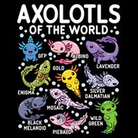 Axolotls Of The World Cute Kawaii Axolotl Flatbill Hat
