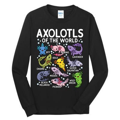 Axolotls Of The World Cute Kawaii Axolotl Tall Long Sleeve T-Shirt
