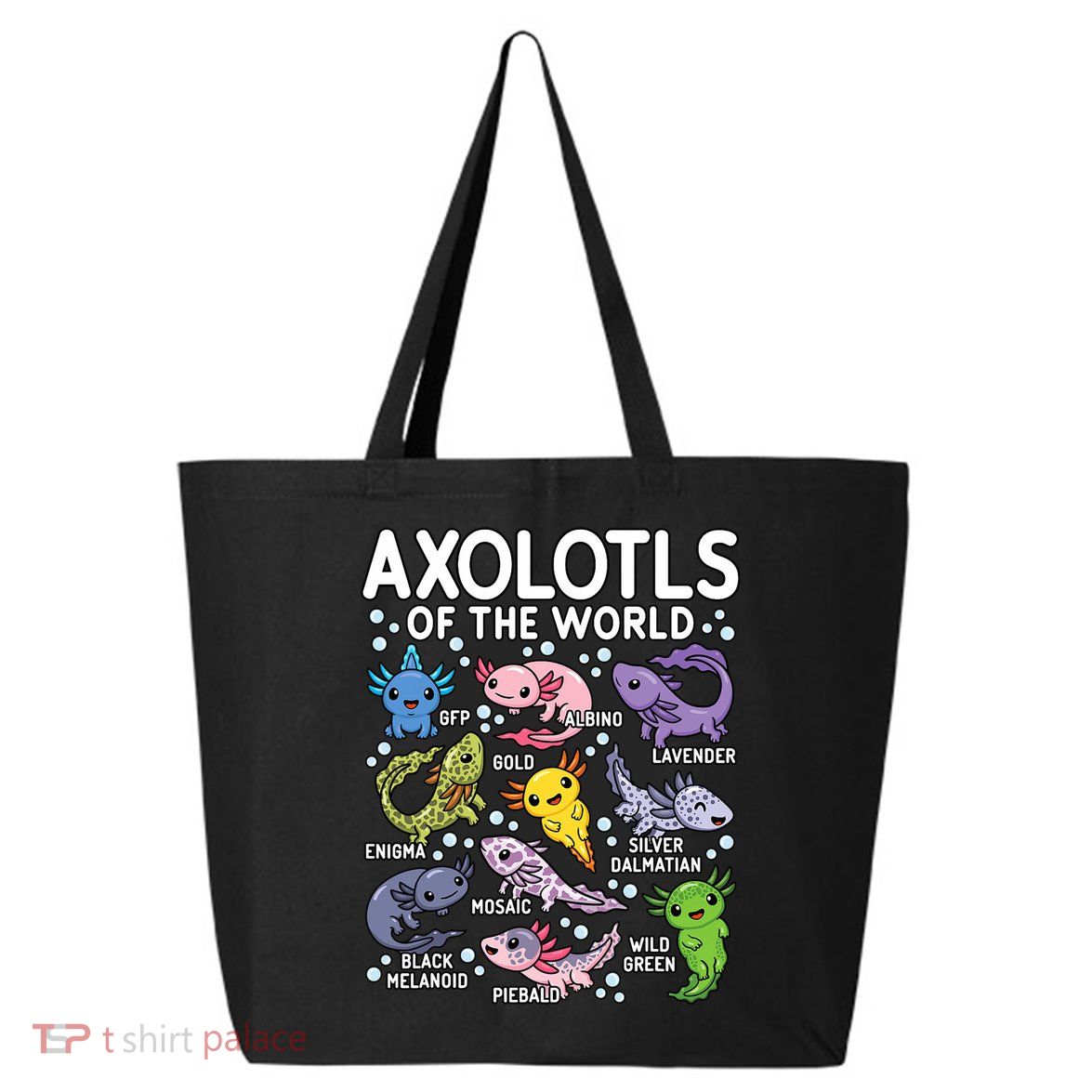 Axolotls Of The World Cute Kawaii Axolotl 25L Jumbo Tote