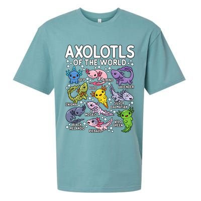 Axolotls Of The World Cute Kawaii Axolotl Sueded Cloud Jersey T-Shirt