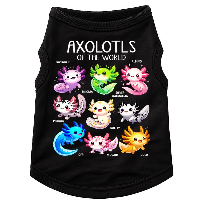 Axolotls Of The World Kawaii Types Of Axolotl Fish Amphibian Doggie Tank