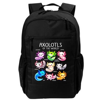 Axolotls Of The World Kawaii Types Of Axolotl Fish Amphibian Backpack