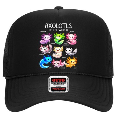 Axolotls Of The World Kawaii Types Of Axolotl Fish Amphibian Trucker Hat
