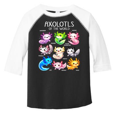 Axolotls Of The World Kawaii Types Of Axolotl Fish Amphibian Toddler Fine Jersey T-Shirt