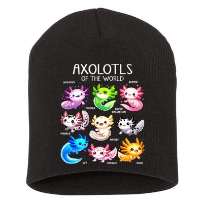 Axolotls Of The World Kawaii Types Of Axolotl Fish Amphibian Short Acrylic Beanie