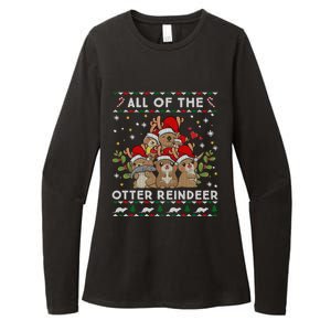 All Of The Otter Reindeer Ugly Christmas Sweater Gift Womens CVC Long Sleeve Shirt