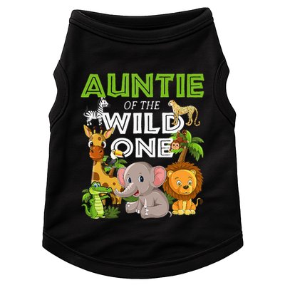 Auntie Of The Wild One Zoo Safari Jungle Animals Lover Doggie Tank