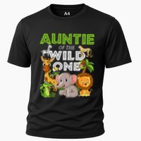 Auntie Of The Wild One Zoo Safari Jungle Animals Lover Cooling Performance Crew T-Shirt