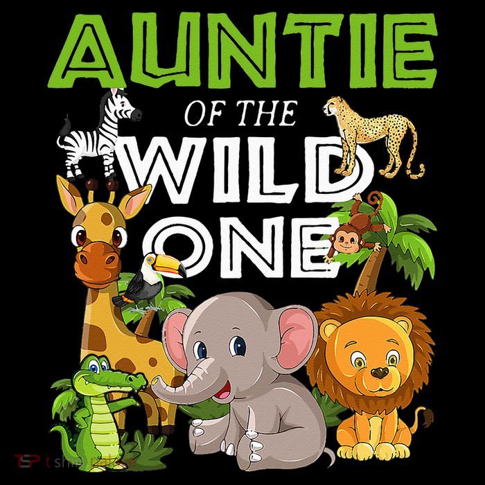 Auntie Of The Wild One Zoo Safari Jungle Animals Lover 7-Panel Snapback Hat