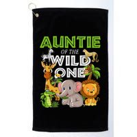 Auntie Of The Wild One Zoo Safari Jungle Animals Lover Golf Towel