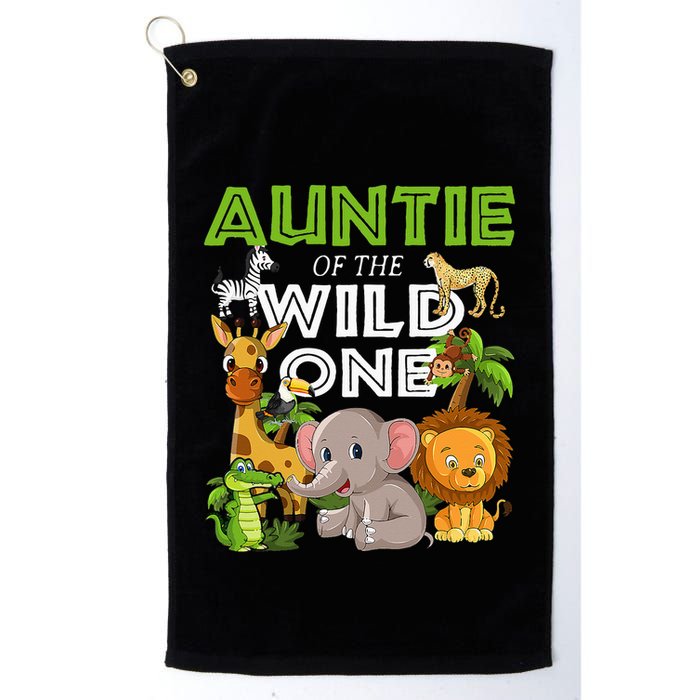 Auntie Of The Wild One Zoo Safari Jungle Animals Lover Golf Towel