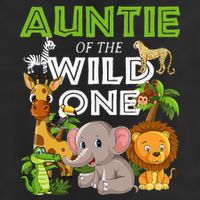 Auntie Of The Wild One Zoo Safari Jungle Animals Lover Golf Towel