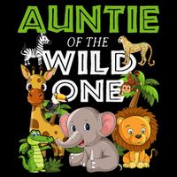 Auntie Of The Wild One Zoo Safari Jungle Animals Lover Wool Snapback Cap