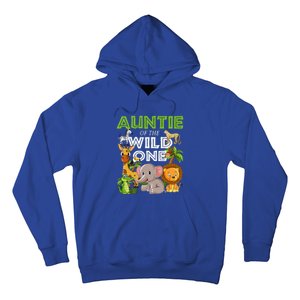 Auntie Of The Wild One Zoo Safari Jungle Animals Lover Hoodie