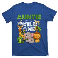 Auntie Of The Wild One Zoo Safari Jungle Animals Lover T-Shirt