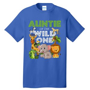 Auntie Of The Wild One Zoo Safari Jungle Animals Lover Tall T-Shirt