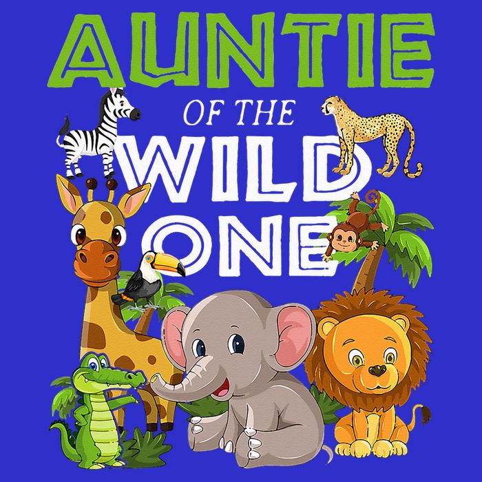 Auntie Of The Wild One Zoo Safari Jungle Animals Lover Sustainable Beanie