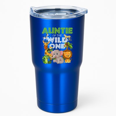 Auntie Of The Wild One Zoo Safari Jungle Animals Lover Tumbler