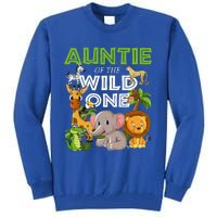 Auntie Of The Wild One Zoo Safari Jungle Animals Lover Tall Sweatshirt