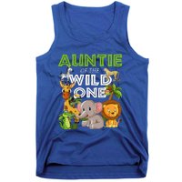 Auntie Of The Wild One Zoo Safari Jungle Animals Lover Tank Top