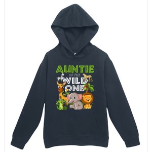 Auntie Of The Wild One Zoo Safari Jungle Animals Lover Urban Pullover Hoodie