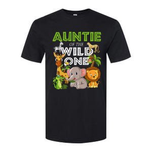 Auntie Of The Wild One Zoo Safari Jungle Animals Lover Softstyle CVC T-Shirt