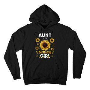 Aunt Of The Birthday Sunflower Party Family Matching Hoodie