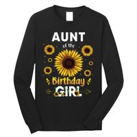 Aunt Of The Birthday Sunflower Party Family Matching Long Sleeve Shirt