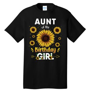 Aunt Of The Birthday Sunflower Party Family Matching Tall T-Shirt