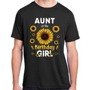 Aunt Of The Birthday Sunflower Party Family Matching Adult ChromaSoft Performance T-Shirt