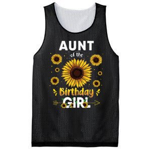 Aunt Of The Birthday Sunflower Party Family Matching Mesh Reversible Basketball Jersey Tank